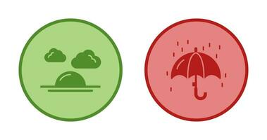 zonneschijn en regenen icoon vector