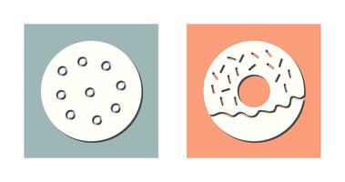 koekje en donut icoon vector