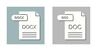 docx en doc icoon vector