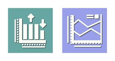 spline tabel en bar diagram icoon vector