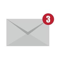 een envelop met een brief. bericht, spam vector