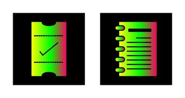passeert en kladblok icoon vector