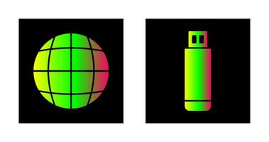 wereldbol en ontwerp icoon vector