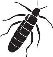 gebeeldhouwd zilverstroom embleem middernacht majesteit donker genot van de afgrond zwart insect logo vector