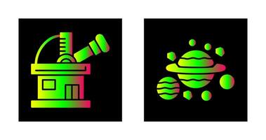 observatorium en planeten icoon vector