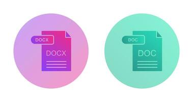 docx en doc icoon vector