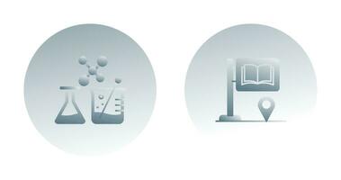 teken bord en chemie icoon vector