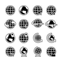 wereldbol pictogram vector afbeelding
