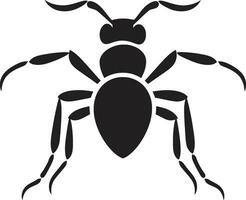 zwart vector mier logo de belichaming van verfijning stoutmoedig zwart mier icoon vector logo schittering