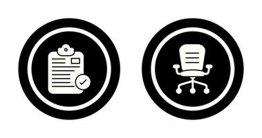 beveiligen kladblok en kantoor stoel icoon vector