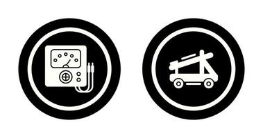 voltmeter en katapult icoon vector