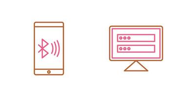 verbonden apparaat en beschadigd gegevens icoon vector