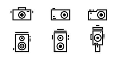 camerapictogram ingesteld. foto camera-icoontje. vector