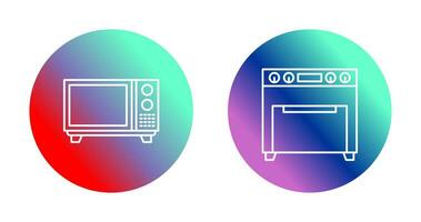 magnetronoven en oven icoon vector