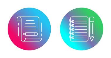 schrijven en checklist icoon vector