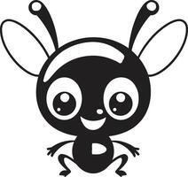 majestueus zwart mier embleem iconisch vector logo zwart vector mier logo een meesterwerk in eenvoud