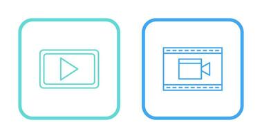 video communicatie en video en animatie icoon vector