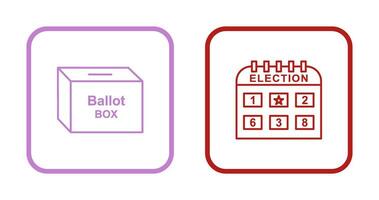 stemming doos en verkiezing dag icoon vector