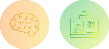 hersenen en kaart icoon vector