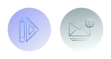 reeks plein en mail icoon vector
