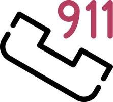 telefoontje 911 creatief icoon ontwerp vector