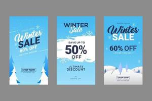 winter verkoop banner ontwerp sjabloon vectorillustratie vector