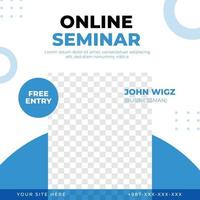 online seminar, webinar-feedontwerp social media postsjabloon vector