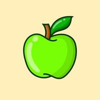 groene appel illustratie vector voor fruit ontwerp, website icoon, sign