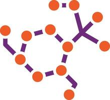 molecuul ketting vector pictogram ontwerp illustratie