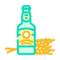 bier gerst oor kleur icoon vector illustratie