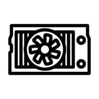 radiator reparatie auto monteur lijn icoon vector illustratie