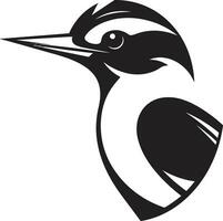 specht vogel logo ontwerp zwart meetkundig zwart specht vogel logo ontwerp abstract vector