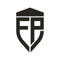 fp letter logo vector
