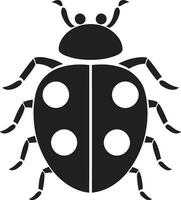 meetkundig schoonheid in schaduwen strak lieveheersbeestje insigne stil pracht abstract lieveheersbeestje logo vector
