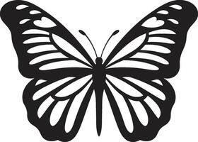 elegant Vleugels zwart vlinder Mark gebeeldhouwd majesteit noir vlinder icoon vector