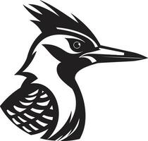 specht vogel logo ontwerp zwart natuur zwart specht vogel logo ontwerp dieren in het wild vector