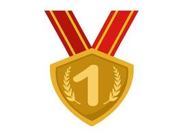 gouden medaille 1e plaats illustratie vector