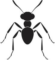 stoutmoedig zwart mier logo vector kunst uitmuntendheid artistiek precisie zwart mier symbool in vector