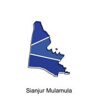 kaart stad van sianjur mulamula provincie van noorden Sumatra vector ontwerp. abstract, ontwerpen concept, logo ontwerp sjabloon