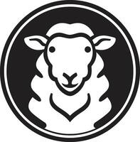 majestueus zwart kudde vector logo ontwerp ebon uitmuntendheid schapen vector symbool