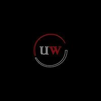 u W creatief modern brieven logo ontwerp sjabloon vector