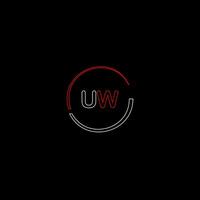 u W creatief modern brieven logo ontwerp sjabloon vector