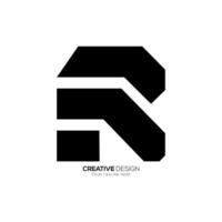 brief r modern abstract vlak creatief stoutmoedig vorm typografie monogram zakelijke logo vector