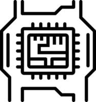 lijnpictogram voor computerhardware vector