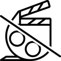 lijnpictogram voor film vector