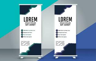 professioneel bedrijf rollen omhoog Scherm standee sjabloon ontwerp vector