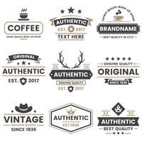 Vintage Retro Vector Logo voor banner