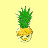 ananas karakter vectorillustratie vector