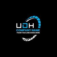 udh brief logo vector ontwerp, udh gemakkelijk en modern logo. udh luxueus alfabet ontwerp