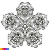 mandala kunst ontwerp. schoon decoratief ronde ornament. oosters patroon, vector illustratie kleur boek bladzijde. circulaire patroon in het formulier van mandala voor henna, mehndi, tatoeëren, decoratie.